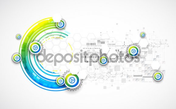 Abstract blue business science