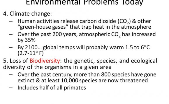 Environmental Science Timeline