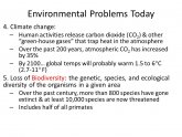 Environmental Science Timeline