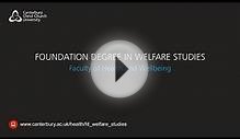 Foundation Degree in Welfare Studies