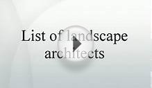 List of landscape architects
